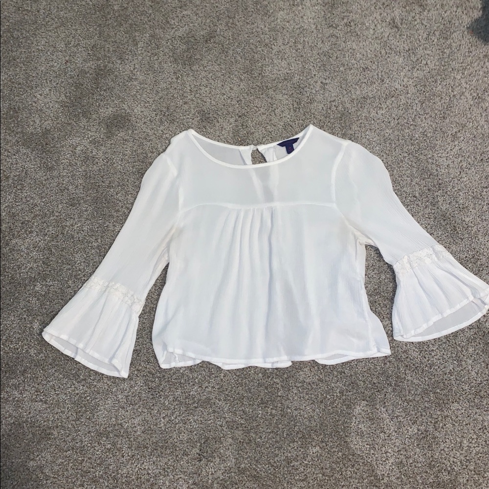 AEROPOSTALE white long sleeve blouse